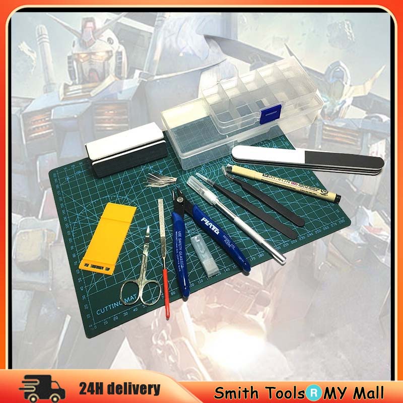 Smith Tools Gundam Gunpla Model Tool Basic Beginner Tools Set for VT031 model Craft Kit Utility Knife Cutting Pad Gundam Basic Tools 高达模型工具