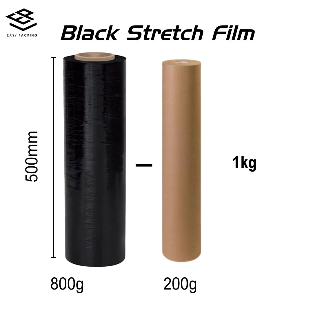 Many Stock Stretch Film 2.2kg Roll - 23Micron 200m Transparent Plastic Wrap for Gift Wrapping & Packaging