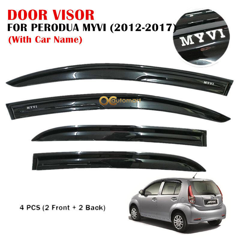 (4pcs Set) Mugen Style Air Press Window Door Visor Wind Deflector For Proton Perodua