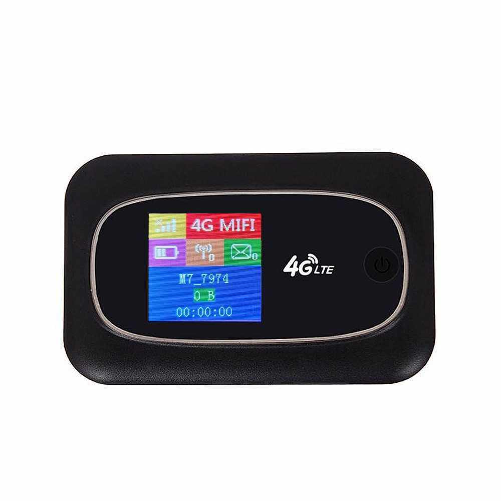 4G LTE CAT4 150Mbps Mobile WiFi Portable Hotspot Portable WiFi Wireless Wifi Router Portable Router with SIM Card Slot Black (Black)