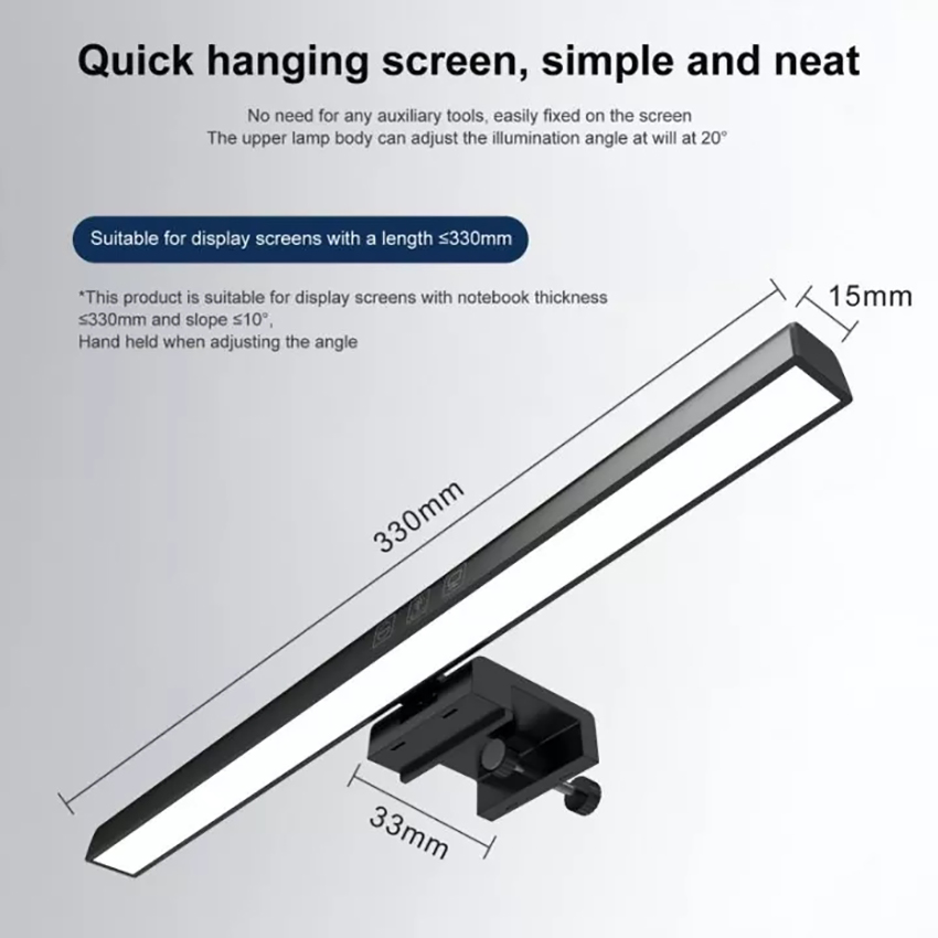 【Ready Stock】Vimite 33/50CM Led Hanging Laptop Monitor Light Bar Eye-Care USB Computer Backlight Screen Light Dimmable Monitor Desk Lamp for Table Reading Writing Study Dekstop 电脑屏幕灯