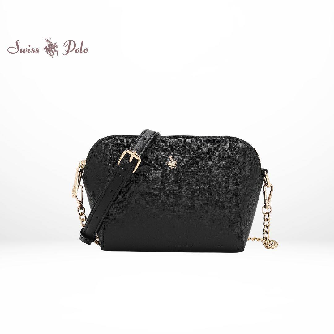 SWISS POLO Ladies Chain Sling Bag HJD 7993-1 BLACK