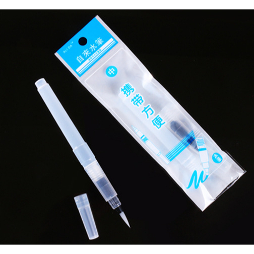 3 Size S M L 15.5cm Water Storage Brush Drawing Paint Water Color Calligraphy Pen Flat Point Art Waterbrush 固体水彩自来水笔