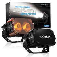 NOVSIGHT WL1-2S Dual-Color 4.5″ LED Spot Light Pod 6500K/2500K 72W 8000LM OSRAM for Motorcycle/Jeepney/Cars