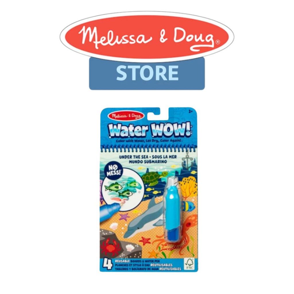 Melissa & Doug Water WOW! Under The Sea- Travel Activity Pad- Age 3+ Water Colouring Book