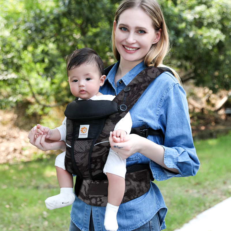 Breathable Mesh Ergo -baby Omni Breeze Baby Carrier for 4-48 Months with Lumbar Support