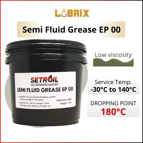 LUBRIX Setroil Semi Fluid Grease EP 00 Grease Bearing Minyak Grease