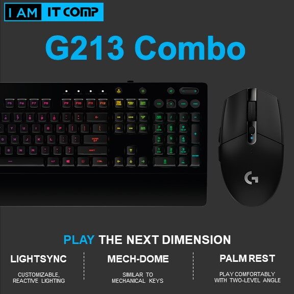 Logitech G Gaming Combo Set G213 Prodigy Gaming Keyboard with G502 Hero / G304 Lightspeed Wireless /