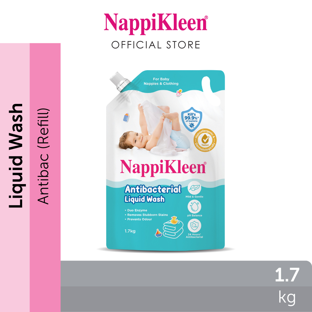Nappikleen Anti-Bacterial Baby Liquid Wash Refill Pouch 1.7kg