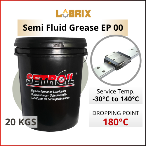LUBRIX Setroil Semi Fluid Grease EP 00 20 KGS Chain Lube Grease Bearing