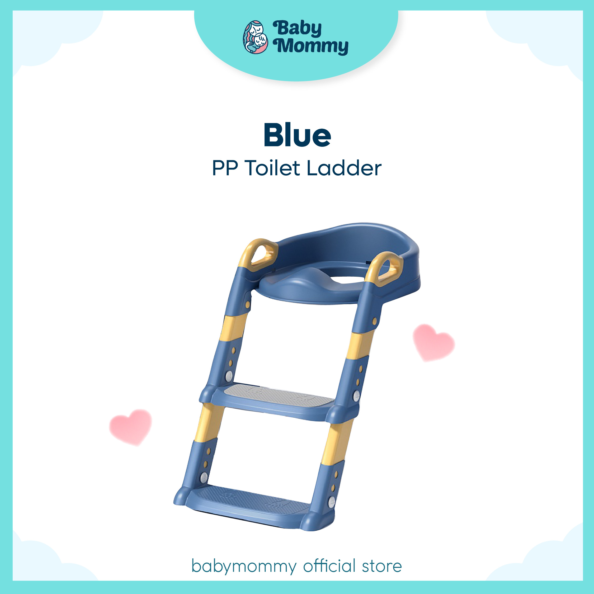 🇲🇾 ReadyStock Infant Folding Potty Seat Training Toilet Bowl Seat with Ladder for Baby Toddlers Safe kid toilet ladder