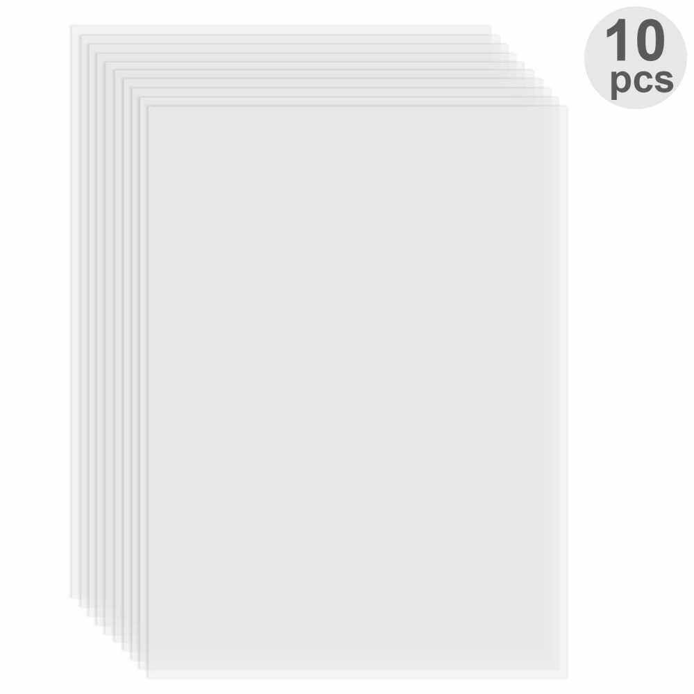 FEP Film Transparent Release Film Sheet 280*200m Thickness 0.1mm High Transmittance Strength Compatible with Wanhao D8 D7 DLP Photon SLA UV Resin 3D Printer, 10pcs (Transparent)