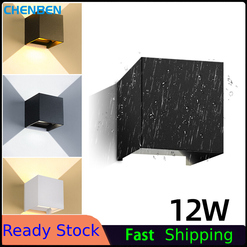 Chenben 12W LED Đèn tường vuông IP65 Chiếu Sáng Ngoài trời chống nước Nhôm Đèn tường Cho Nhà Phòng Ngủ Đầu Giường Trong Nhà Phòng Khách LED Vườn đèn hiên