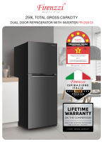 5 Stars Inverter Firenzzi 259L Refrigerator with Lifetime Warranty on the Compressor
