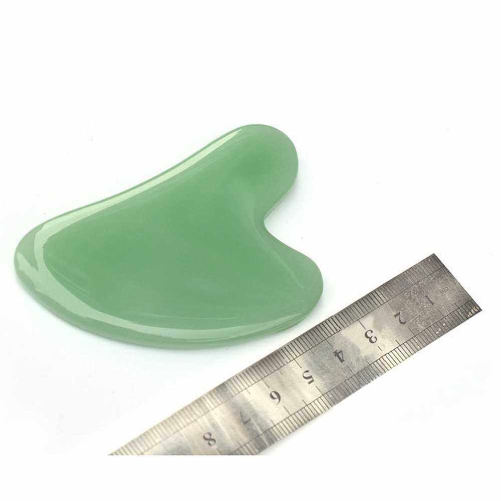 BEST SELLER Gua Sha Scraping Massage Tool Natural Material Guasha Board Gua Sha Facial Body Tool for SPA Acupuncture Therapy Trigger Point Treatment (Light Green)