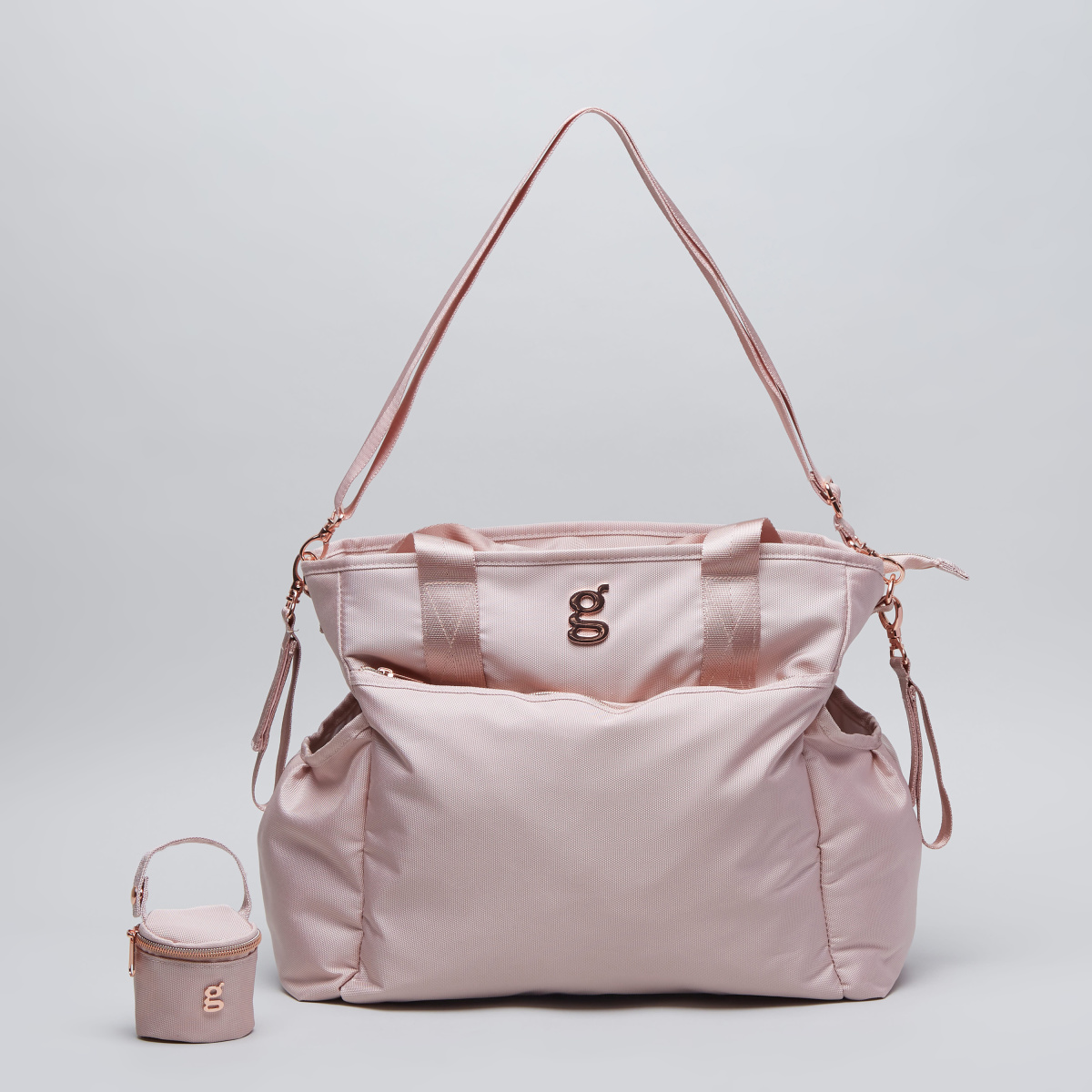 Babyshop Giggles Textured Diaper Bag With Zip Closure