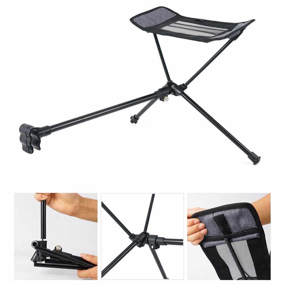 Outdoor Folding Chair Retractable Footstool Portable Deck Chair ...