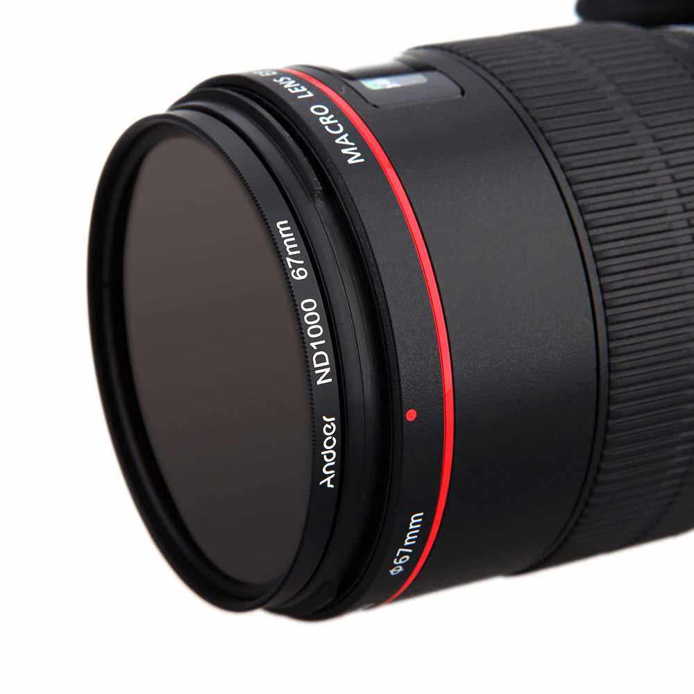 Andoer 67mm ND1000 10 Stop Fader Neutral Density Filter for Nikon Canon DSLR Camera (Standard)