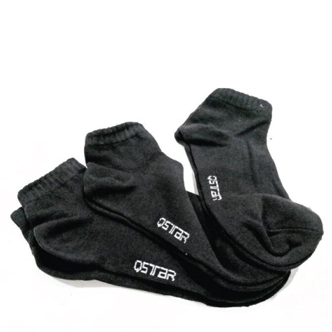 RIGHTWAY Premium School Thick Plain Ankle Premium Socks Black Color - 1 Pair