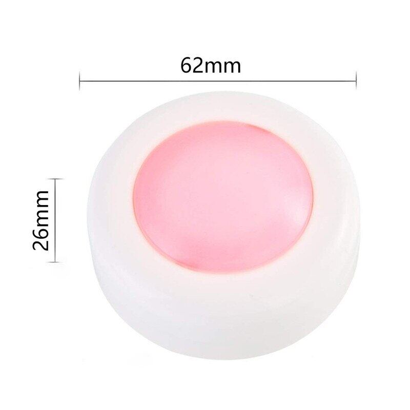 Feimefeiyou LED Night lights White shell 16 color lighting wireless touch/ Remote dimmable light For bedroom cabinet wardrobe staircase corridor night lamp Use battery power 1W