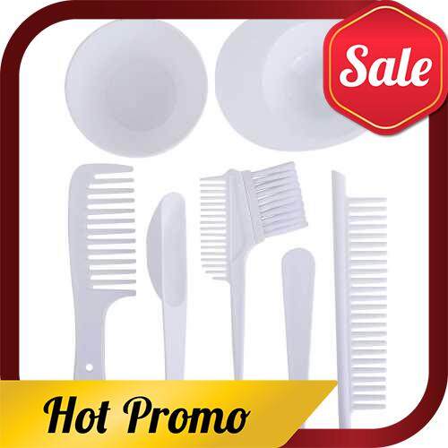 7PCS/Set Hair Dye Tool Kit Hair Dye Color Comb and Bowl Set Color Mixing Bowl Hair Dye Comb & Brush 