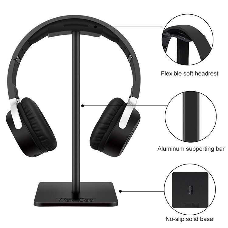 [UNIVERSAL]New Bee Portable Universal Headphone Stand Headset Holder Stand