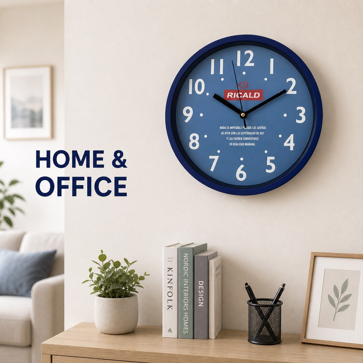 🕒 Stock Clearance Silent Wall Clock Modern Minimalist Home Office Round Quartz Wall Clock Large Numbers