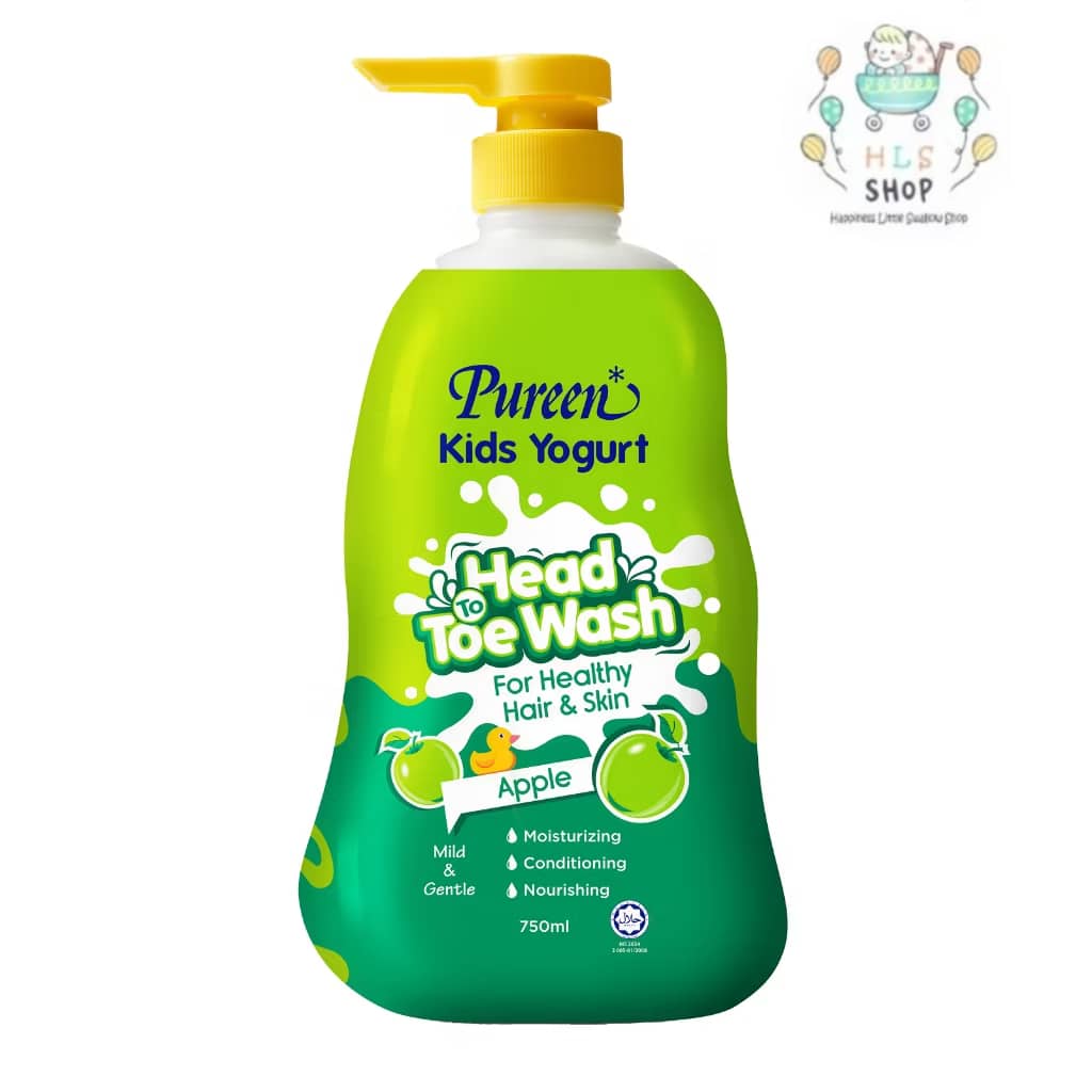 Pureen Kids Yogurt Head To Toe Wash /Baby Bath/Shampoo 750ml