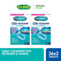 Polident Pro Retainer & Guard Cleanser (2 x 36s)