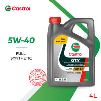 Castrol GTX 5W-40 (4L) Fully Synthetic Engine Oil API SP/CF for Petrol and Diesel Vehicles