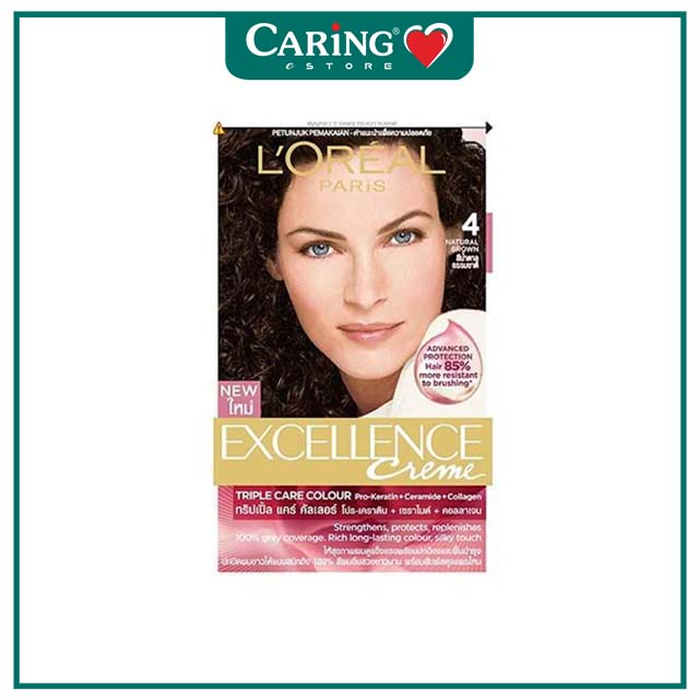 LOREAL EXCELLENCE CREME HAIR COLOUR - 4 NATURAL BROWN