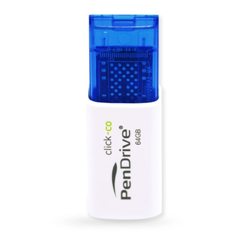 PenDrive Click-Co USB 2.0 Flash Drive (16GB Green / 32GB Yellow / 64GB Blue) Plug & Play