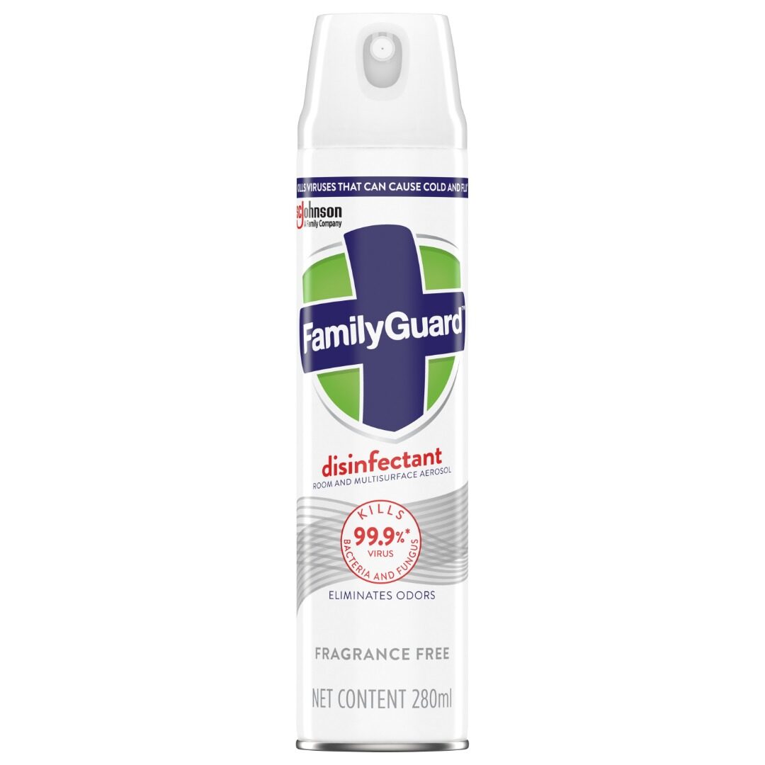 FAMILY GUARD DISINFECTANT SPRAY FRAGRANCE FREE 280ML