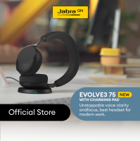Jabra Evolve3 75 MS Teams Stereo Wireless Headset with USB-C Adapter (Link 390C)