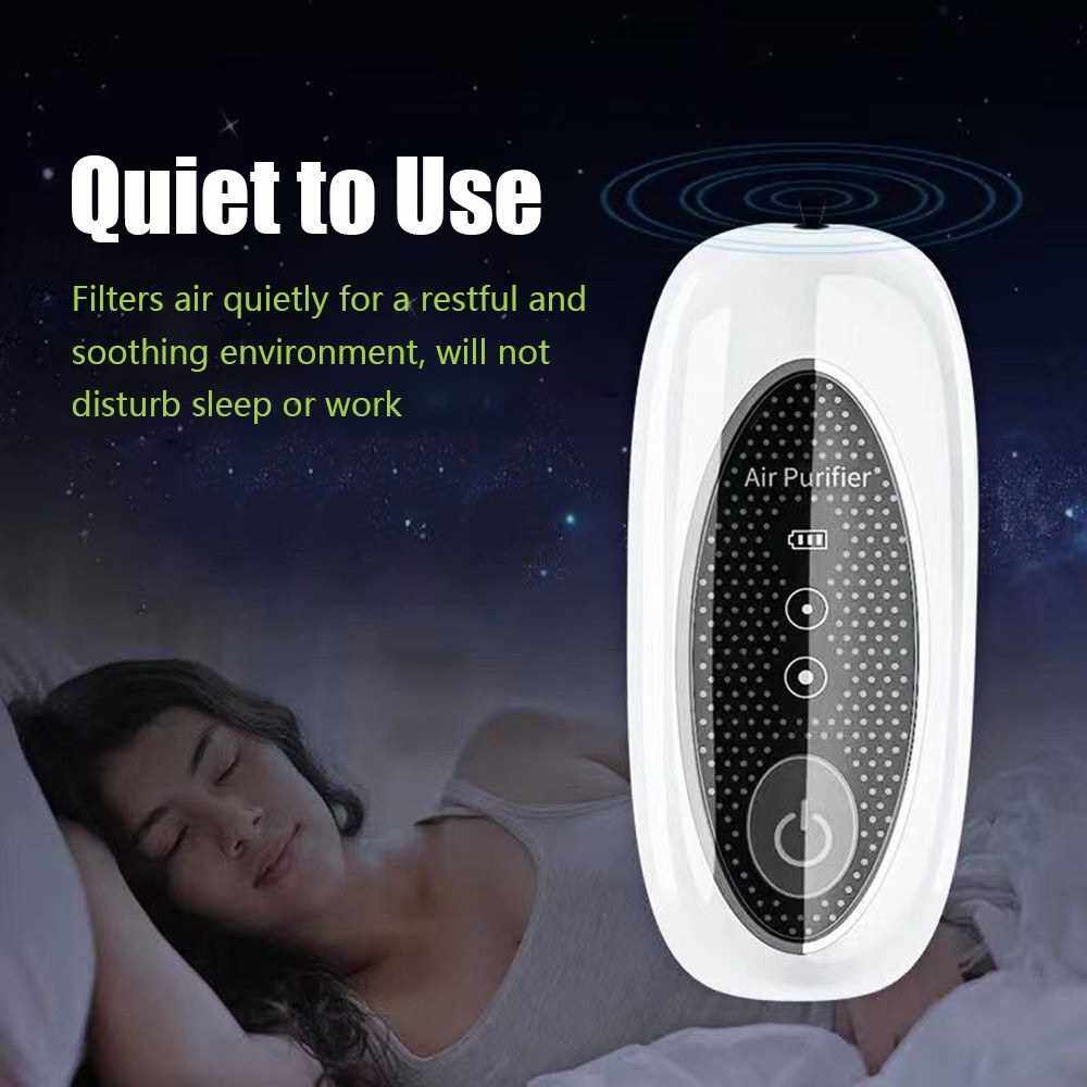 Portable Home Air Purifier with Lanyard 2-Speed Control Wearable Air ...