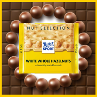 Ritter Sport White Whole Hazelnut 100g [EXP DATE )