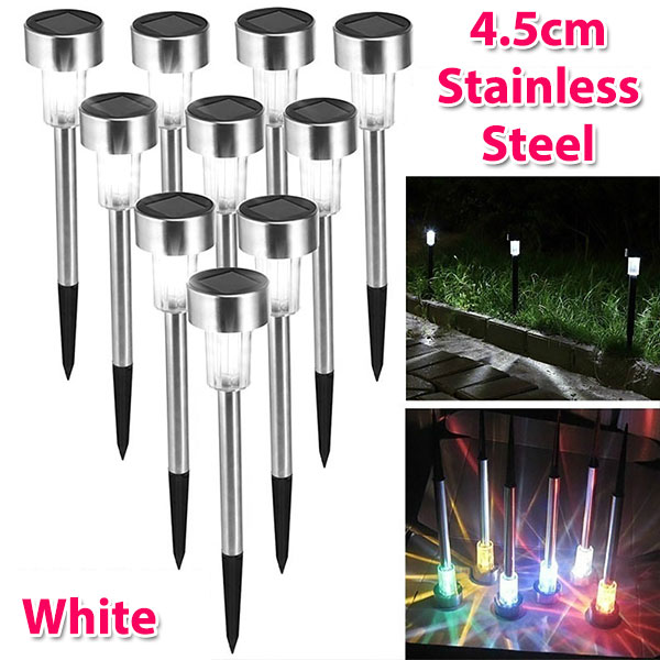 PROMO LED Solar Panel Lighting Stainless Path Spotlight for Outdoor Garden Landscape Decoratives Lawn Lamp