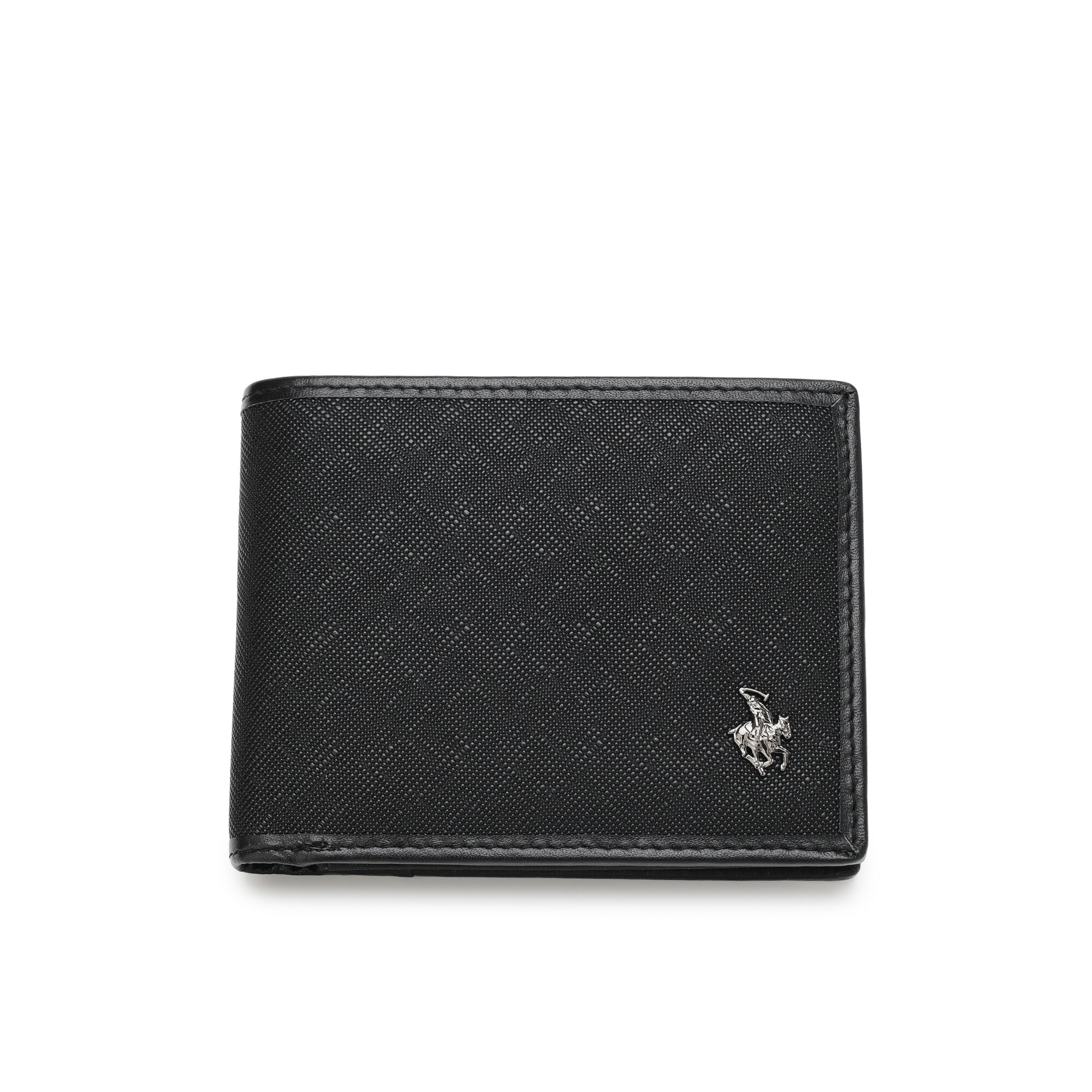 SWISS POLO Genuine Leather RFID Short Wallet SW 138-4 BLACK