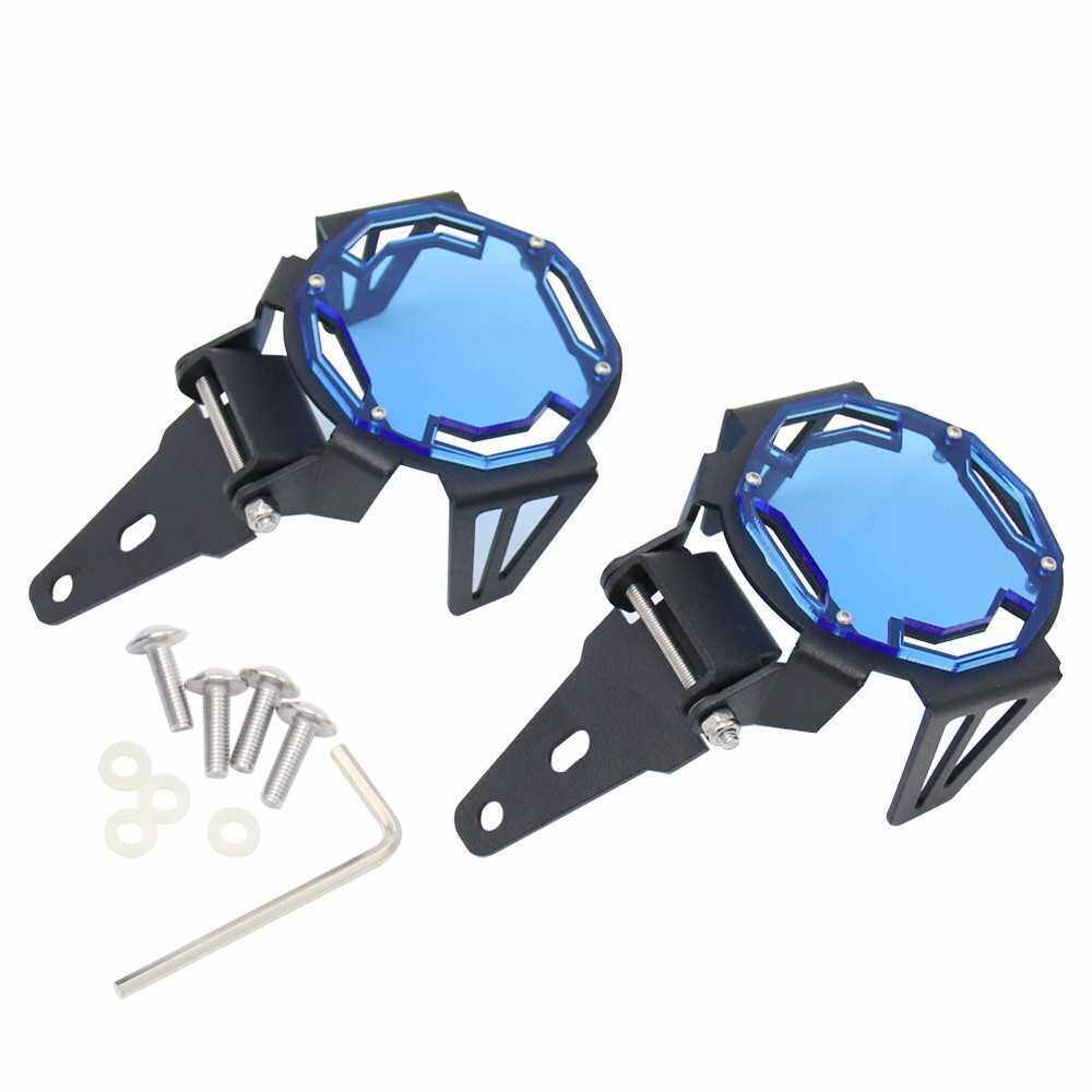 Motorcycle Fog Light Protector Guards Cover Protector Grill Replacement for BMW R1200GS F800GS R1250GS F850GS F750GS ADV (Blue)
