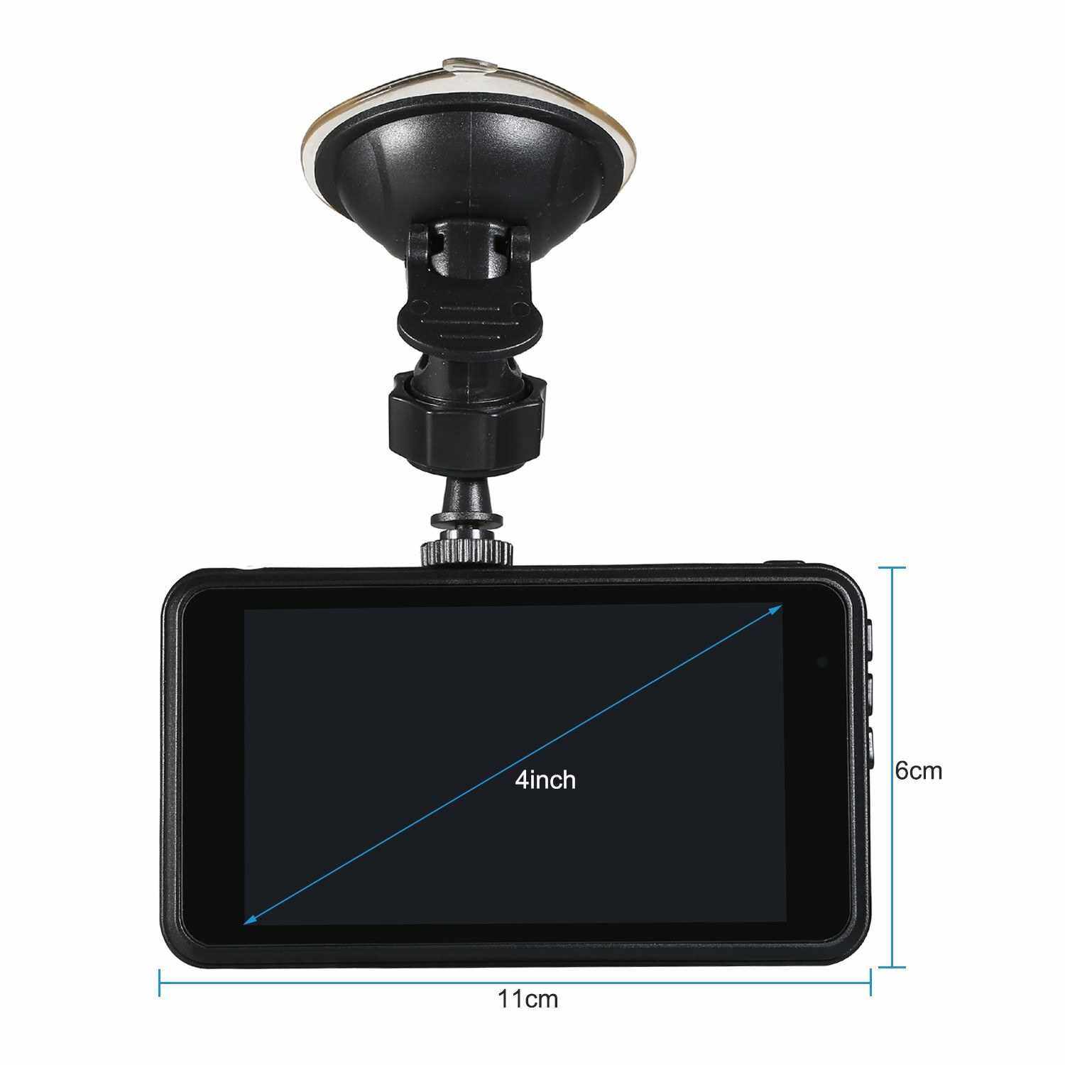 People's Choice 1080P FHD Car DVR 4inch Dash Cam Car Driving Recorder Dual Lens Vehicle Camcorder Loop-cycle Recording G-sensor Motion Detection Parking Monitor (Standard)