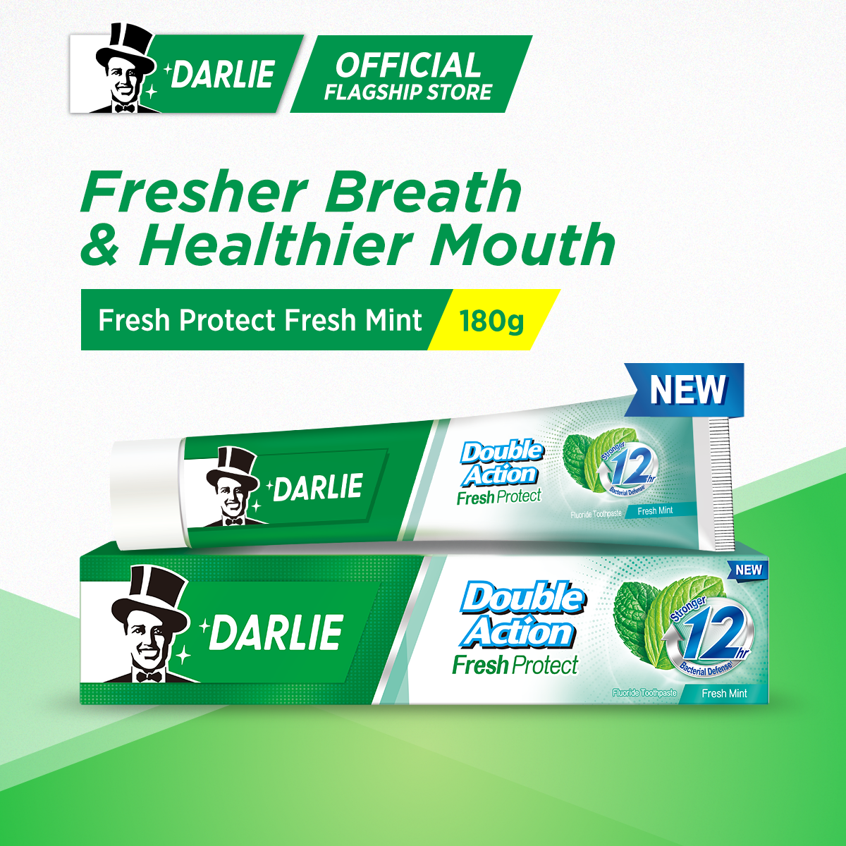 Darlie Double Action Fresh Protect Toothpaste Fresh Mint 180g