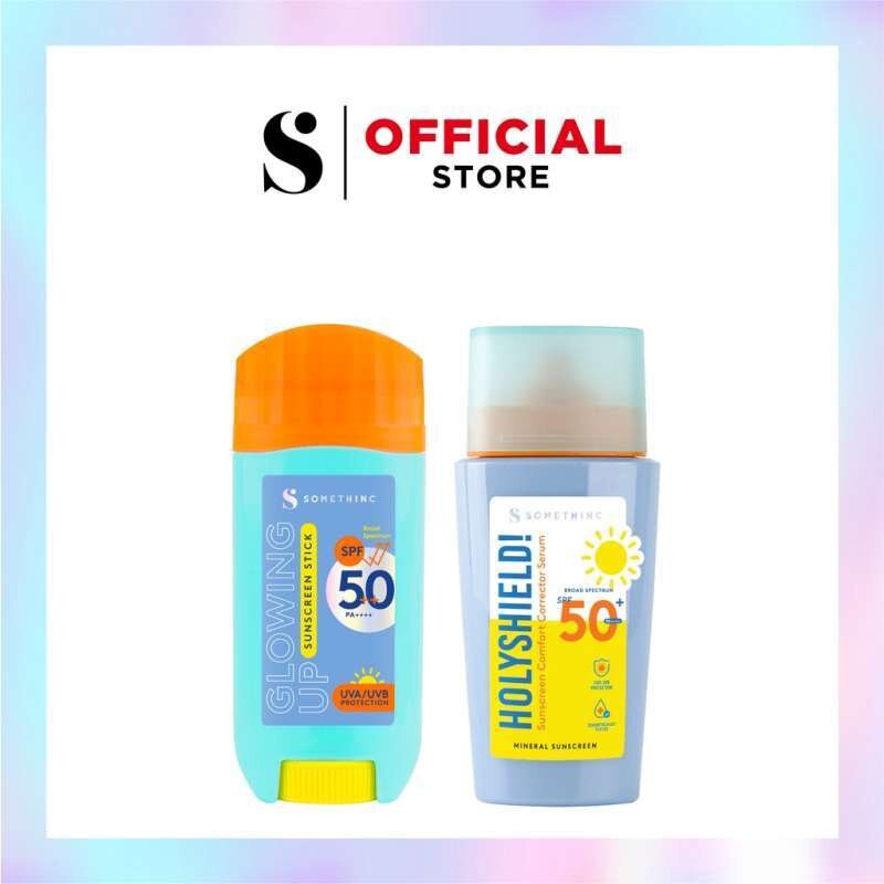 Somethinc Sunscreen On The Go ( Sunscreen Serum + Glowing Up Sunscreen Stick) Bundle