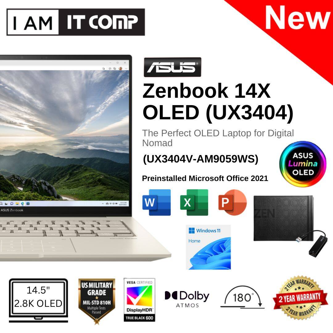 ASUS ZENBOOK 14X OLED (UX3404VA) i5-13500H/16GB/512GB SSD/14.5" 2.8K OLED, 120Hz/Iris Xe Graphics (U