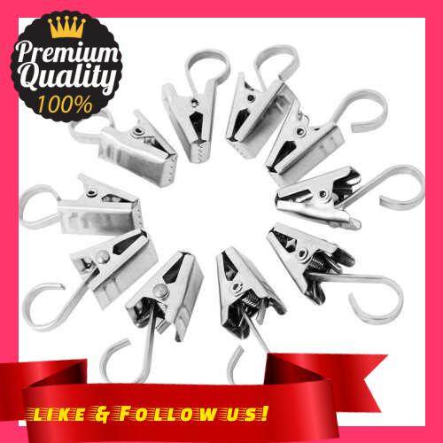 People\'s Choice 50PCS 430 Stainless Steel Curtain Clip High Hardness Thicken Bath Curtain Stainless Steel Curtain Fitting Clip (Standard)