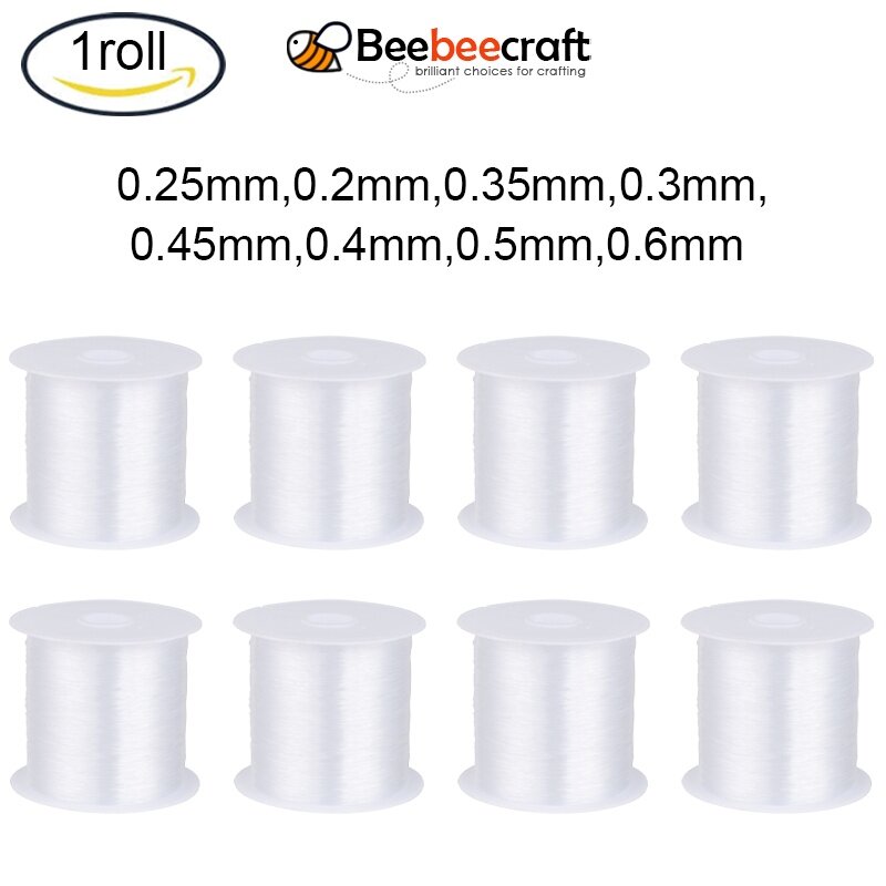 1 Roll Clear Nylon Invisible Beading Thread Transparent Fishing Line Wire