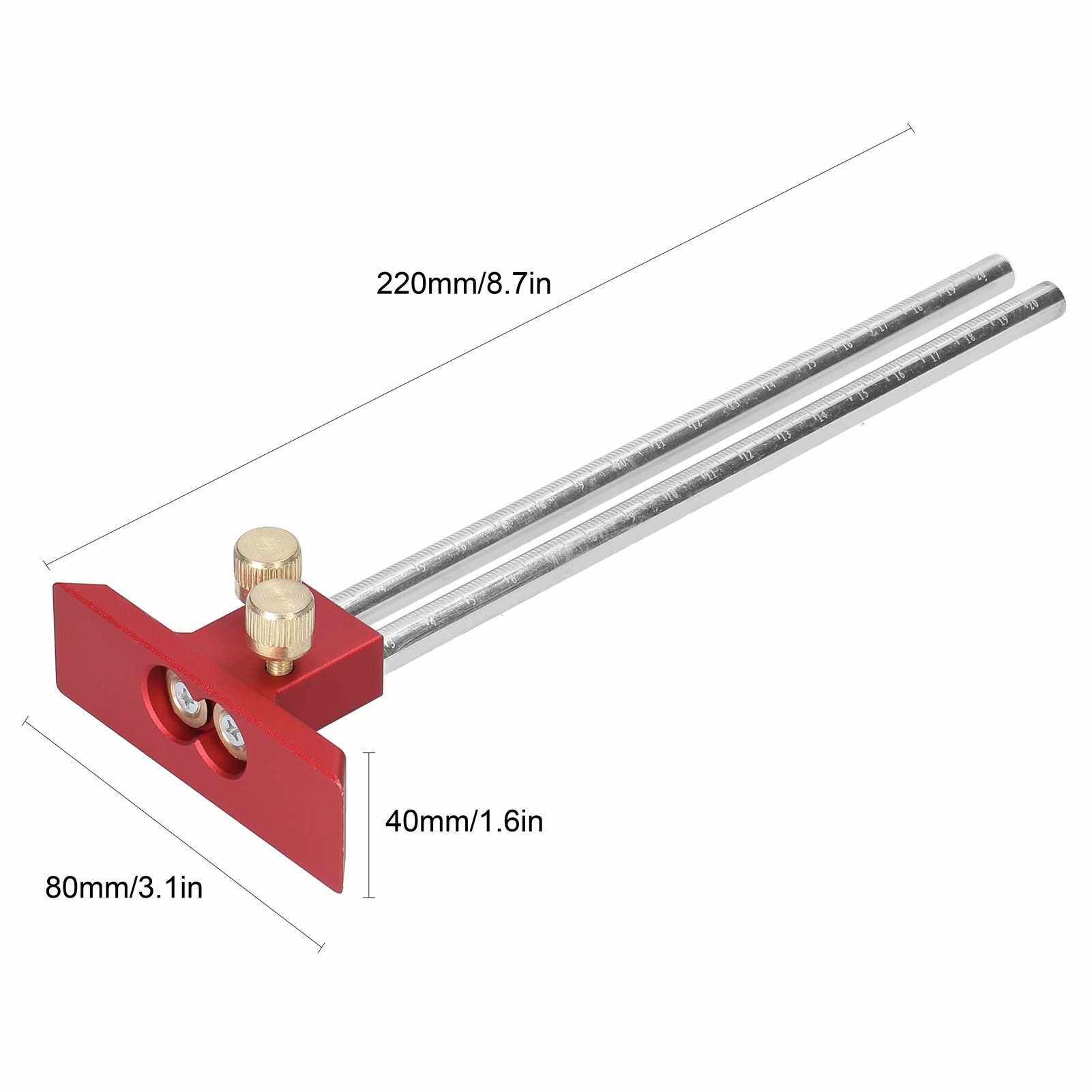 Woodworking Double Head Scriber Ruler 0-200mm Wood Marking Gauge ...