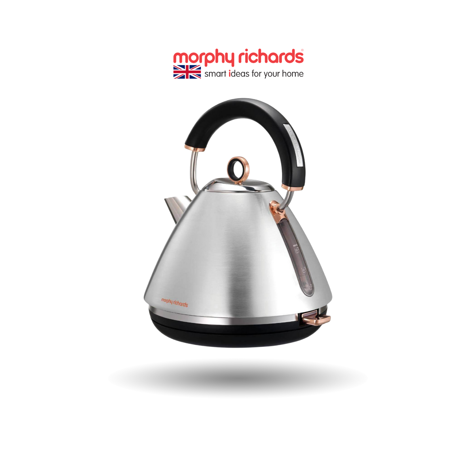 Morphy Richards Accents Rose Gold Kettle Brushed Metal - 1.5L Capacity | 2.2kw Power | Water Window