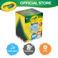 Crayola Super Tips Washable Markers - 120 Markers - 100 Colors & 20 Silly Scents - Safe & Non Toxic - For Age 3+
