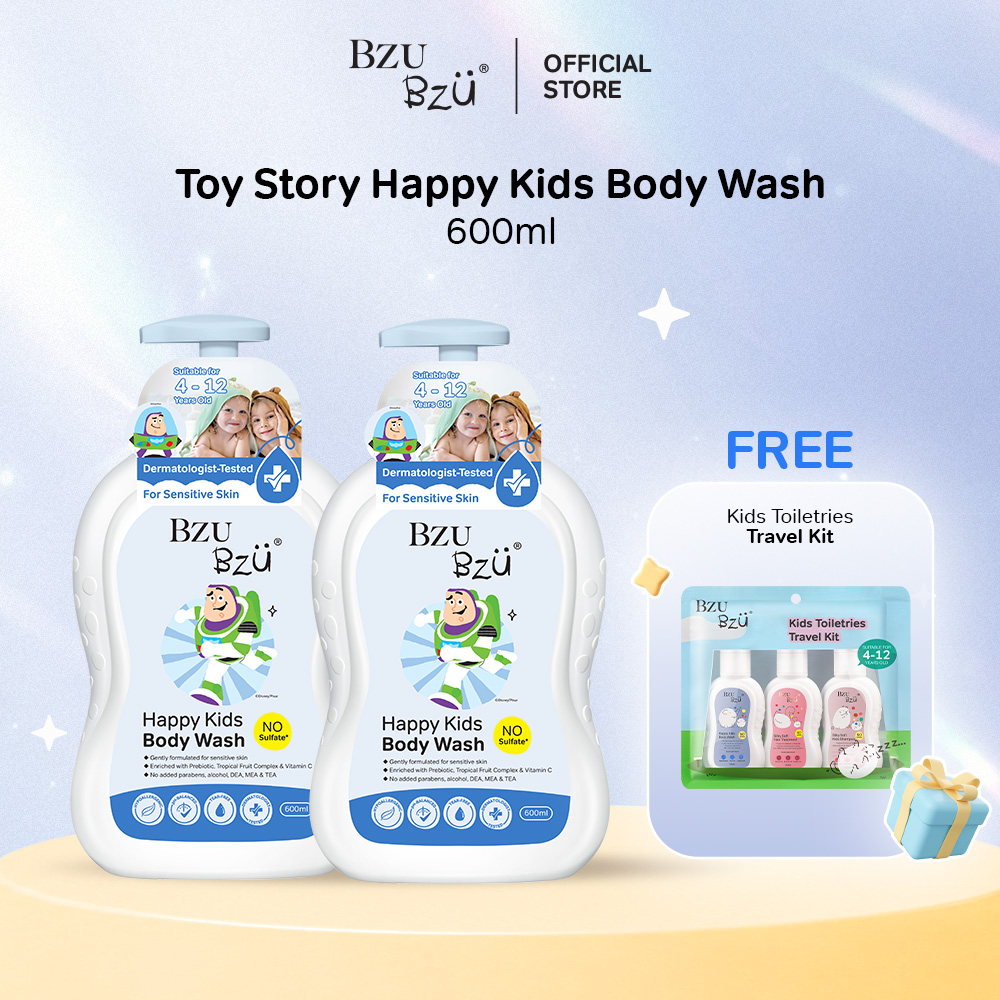 BZU BZU Toy Story Happy Kids Body Wash (600ml x2) FREE Kids Travel Kit