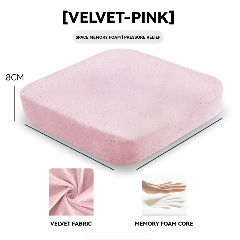 【 Golden Trunk 】 Memory Foam Waist Support Chair Cushion Cooling Summer Pad Ergonomic Office Chair Pad Student Classroom Bench Cushion Long Sofa Seat Cushion Modern Minimalist Anti-Slip Seat Pad For Worker Elderly Student Family 24 Hours Fast Delivery